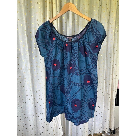 Forever 21 Women's 100% Cotton Retro Floral Hawaiian 70s 60s Inspired Dress M - Picture 2 of 5